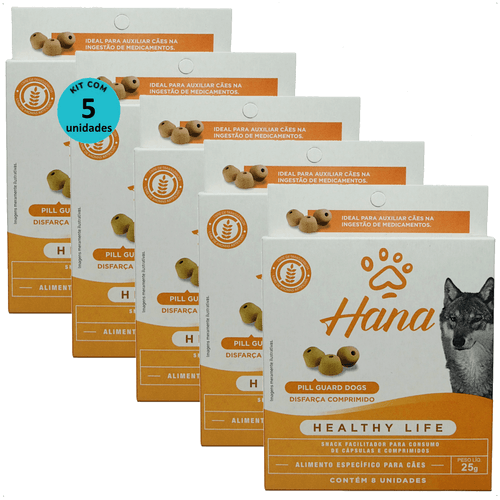 SNACK HANA HEALTHY LIFE PILL GUARD DISFARÇA COMPRIMIDOS 25G PARA CÃES KIT COM 5 SNACK HANA HEALTHY LIFE PILL GUARD DISFARÇA COMPRIMIDOS 25G PARA CÃES KIT COM 5